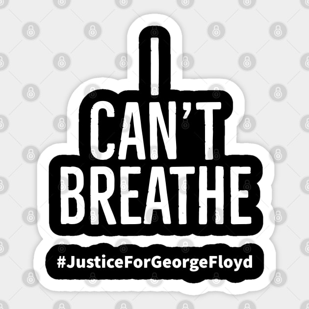 I Can't Breathe, Justice For George Floyd, Black Lives Matter Sticker by UrbanLifeApparel